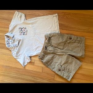 Boys size 10 shirt size 7 shorts